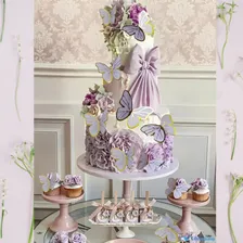 Conjunto Topo Bolo De Borboletas Decoração De Bolo De Festa Foto mini 4