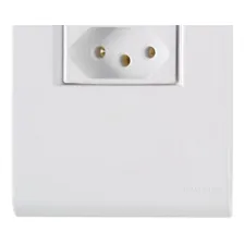 Conjunto Tramontina Liz 4x2 Branco Com Placa (1 Tomada 10a) Foto mini  3