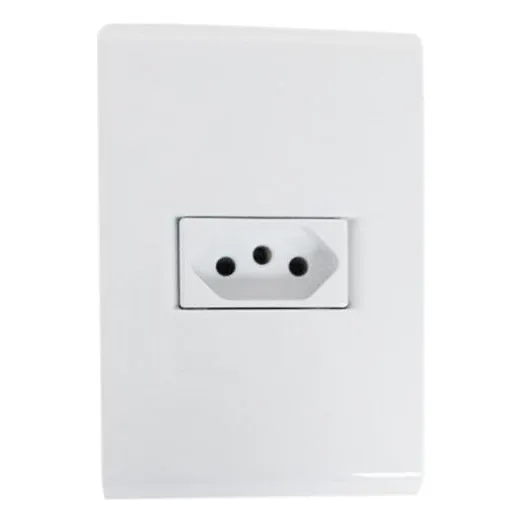 Conjunto Tramontina Liz 4x2 Branco Com Placa (1 Tomada 20a) Foto 1