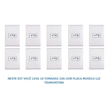 Conjunto Tramontina Liz Placa 4x2 + Tomada 2p+t 10a Kit 10 Cor Branco Foto mini 1