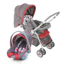 Conjunto Travel System Reverse DUO Vermelho, Carrinho de BebĂȘ + Bebe Conforto Cosco Kids Foto mini 1
