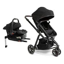 Conjunto Travel System Trio Reserva Black: Carrinho 3 Rodas com MoisĂ©s + BebĂȘ Conforto 4Safe + Base Veicular Isofix, Tecido Premium, Capotas UV50+, Manopla AjustĂĄvel e Ring Toy - Safety 1st Foto mini 1