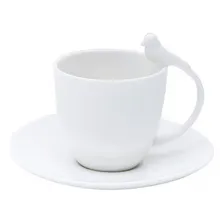 Conjunto XĂcara CafĂ© 85ml Com 6 Porcelana Birds Branco Foto mini 2