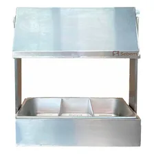 Conservador Conservadora Aquecedor Profissional Industrial De Frituras Alimentos Batatinha Frita Inox Com Lampada Sebem 220v Foto mini 3