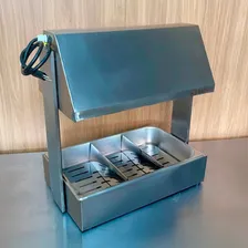 Conservador Conservadora Aquecedor Profissional Industrial De Frituras Alimentos Batatinha Frita Inox Com Lampada Sebem 220v Foto mini 2