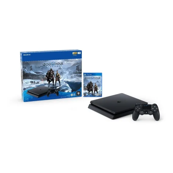 Console Playstation 4 E Jogo God Of War Ragnarok Sony Cor Preto Foto 1
