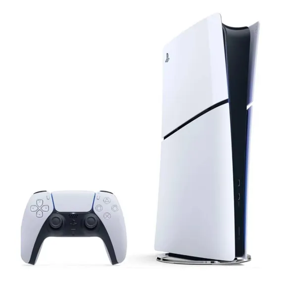 Console PlayStation 5 Slim Sony, SSD 1TB, Edição Digital, Com Controle Sem Fio DualSense, Branco + 2 Jogos Digitais Foto 1
