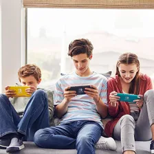 Console Portátil Nintendo Switch Lite Cinza 128gb Com Jogos Já Instalados Foto mini 3