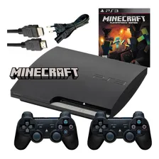 Console Ps3 Slim Minecraft 2 Controles Foto mini 1