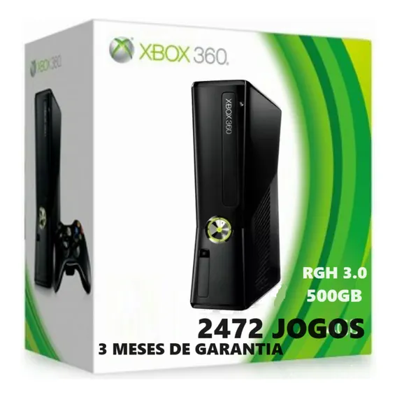 Console Xbox 360 Slim 500gb Standard - Console Rgh 3.0 Foto 1
