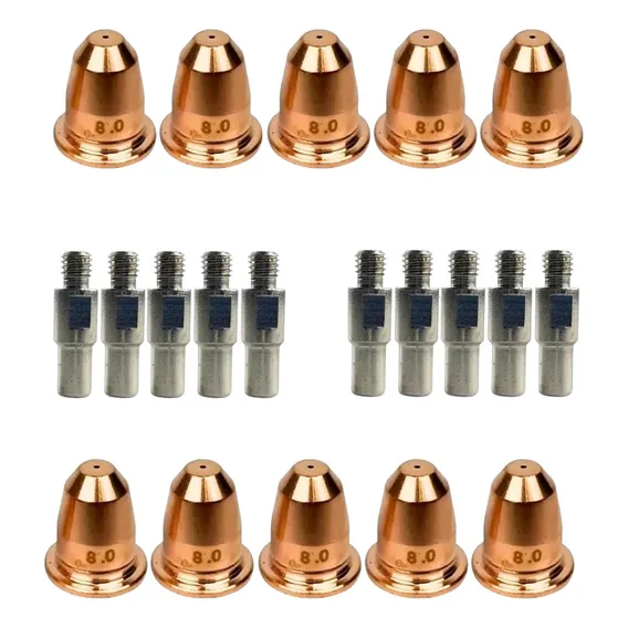 Consumíveis Plasma Tocha Lph 35/37 S45 10 Bicos 10 Eletrodos Foto 1