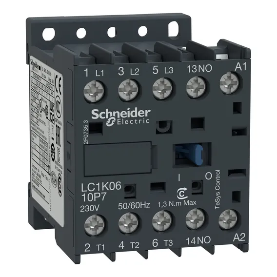 Contactor Schneider 3p 6a C/bobina 220vca 1na Lc1k0610m7 Foto 1