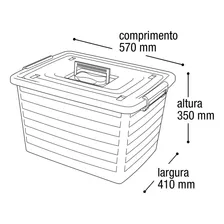 Container Organizador 50 Lts Cor Preto Foto mini 2
