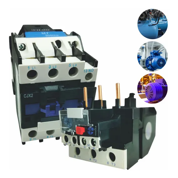 Contator 25a Cjx2-2510 + Rele Termico Ajuste 17 A 25a Foto 1