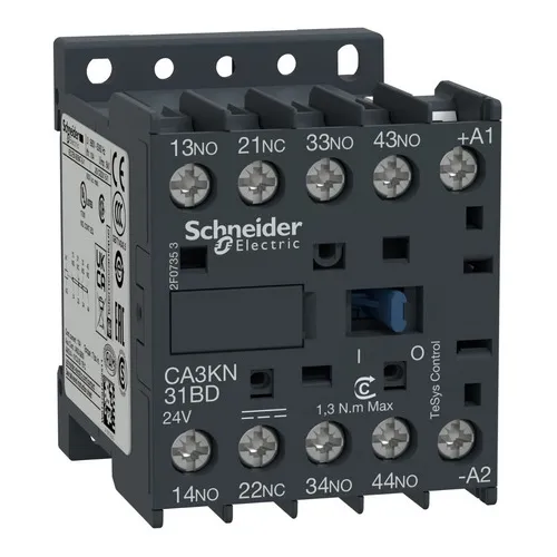 Contator Auxiliar 3na 1nf Ca3kn31bd 24vcc Schneider Foto 1