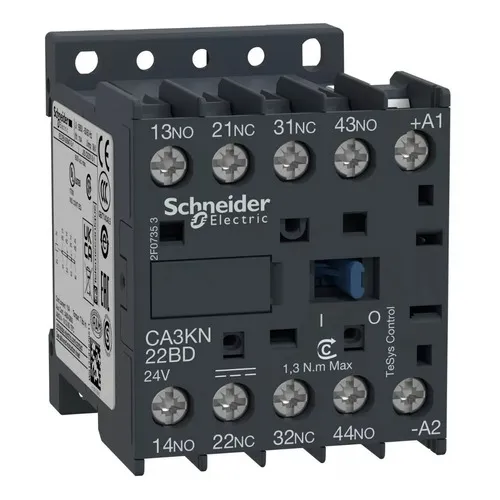 Contator Auxiliar Schneider TeSys K CA3KN22BD 24V CC 2na+2nf Foto 1