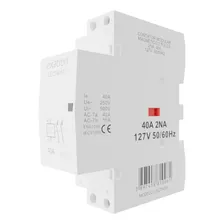 Contator Bipolar 40a 2na 2 Polos 110V 127V Din 35mm Contator Modular Exatron LECT4051 Trilho DIN35 Foto  mini 1