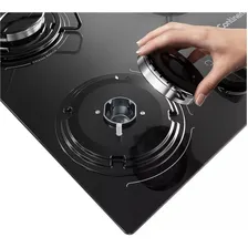 Continental KC5GP Preto 127V/220V Cooktop 5 Bocas a Gás de Vidro Temperado Foto mini  3