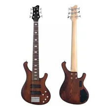 Contra Baixo 6 Cordas Strinberg Ativo Dark Wood Fosco Sab66 Foto mini 3