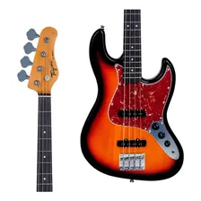 Contra Baixo Eletrico Tagima Jazz Bass 4 Cordas Tw73 Sunburst Foto mini 3