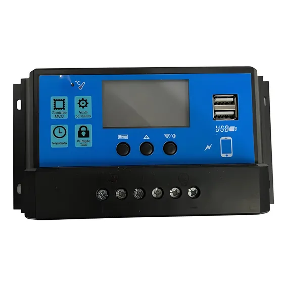 Controlador Carga Painel Solar 60a Regulador 12vou 24v Knup Foto 1