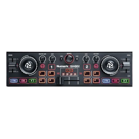 Controlador DJ Numark DJ2GO2 preto da 2 canais Foto 1