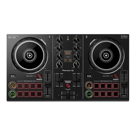 Controlador DJ Pioneer DDJ DDJ-200 preto da 2 canais Foto 1
