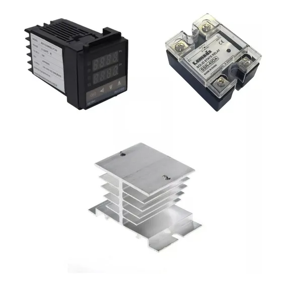Controlador Temperatura + Relé Est. Solido + Dissipador Kit Foto 1