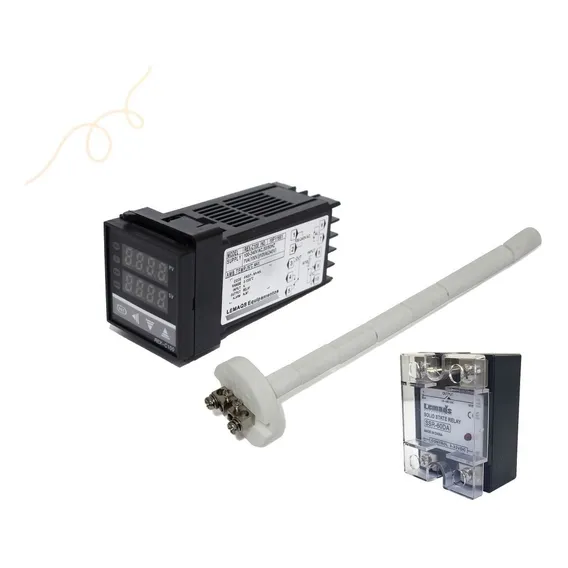 Controlador Temperatura + Sensor1300°c + Relé 60a 127/220v Foto 1