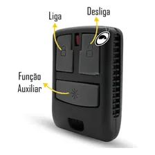 Controle 3 Botões Alarme Blocktron Led Vermelho Foto mini 3