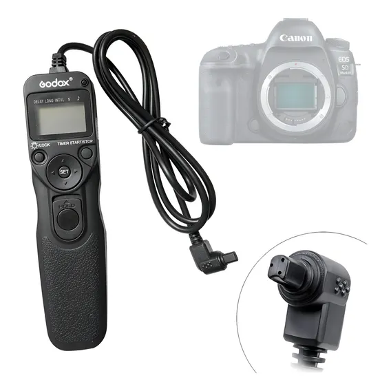 Controle Disparador Godox C3 Timelapse Para Canon 5d, 7d, 6d Cor Preto Foto 1