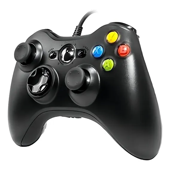 Controle joystick Genérica Controle Joystick Video Game PC e Console preto Foto 1