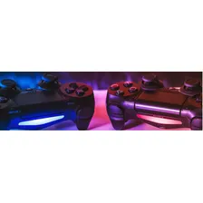 Controle joystick modelo dualshock compatível com PS4 e PC cor preto Foto mini  2