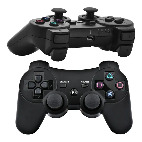 Controle Joystick Ps3 Play3 Wireless Sem Fio C Cabo Usb Cor Preto Foto 1