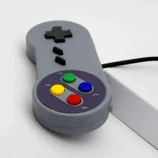 Controle Joystick Video Game Super Nintendo Pad Snes Cor Cinza Claro Foto mini 4