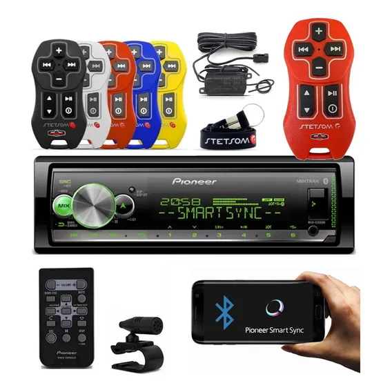 Controle Longa Distância Stetsom + Aparelho Pioneer Usb Bt Foto 1