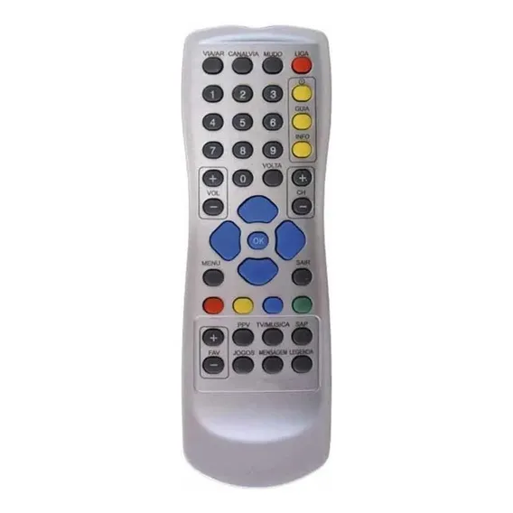 Controle Remoto CompatÃvel Com Receptor Embratel 7915 Foto 1