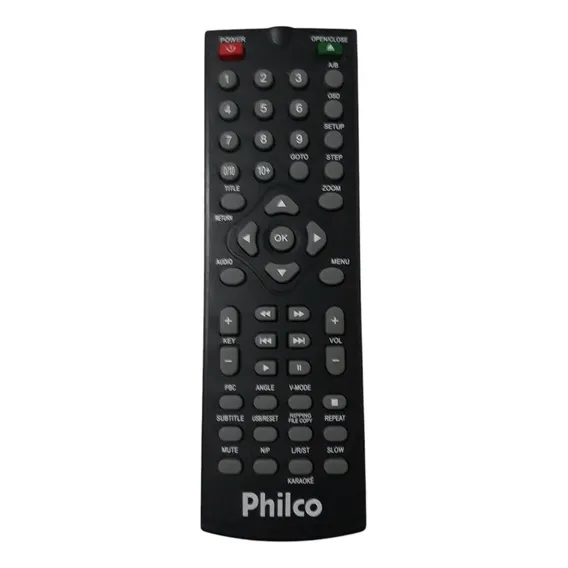Controle Remoto Dvd Philco Karaokê Ph154 Ph156 Ph192 Ph150 Cor Preto Foto 1