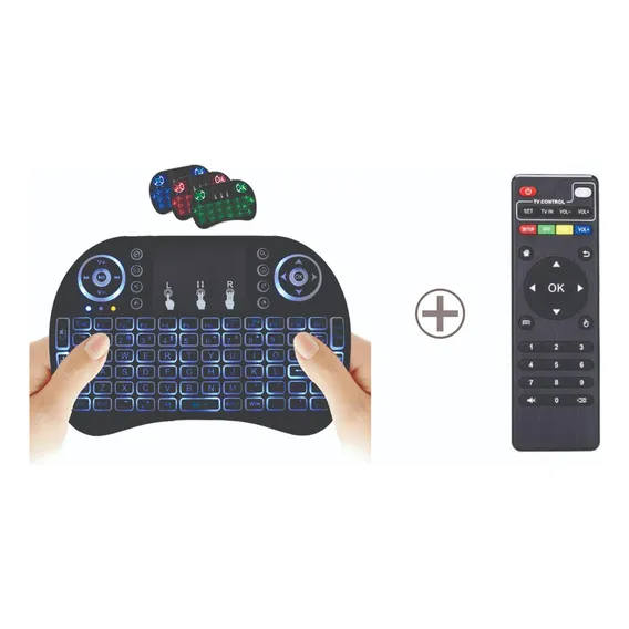 Controle Remoto E Teclado Smart Wireless P/ Tv Box Universal Foto 1