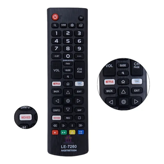 Controle Remoto Para Smart Tv LG Smart Amazon Movies Netflix Foto 1
