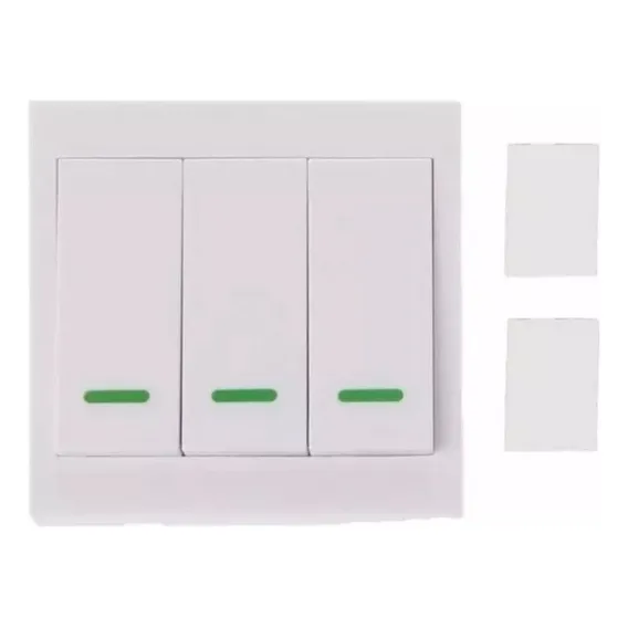 Controle Rf433mhz De Parede 3 Tc -para Sonoff Brasil Cor Branco 127/220v Foto 1