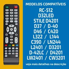 Controle Tv Lcd Led Cce Rc-512 Stile D32 / D40 / D42 Foto mini 2