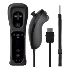 Controle Wii Remote Plus Nunchuk Compatível Nintendo Wii Cor Preto Foto  mini 1