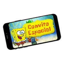 Convite Animado Digital Bob Esponja Cor Colorido Foto mini 1