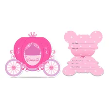 Convite Carruagem Princesas C-01 Junco 8und Foto  mini 1