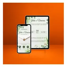 Convite Casamento Digital Personalizado Interativo Floral Foto mini  2