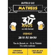 Convite Digital Boteco Bar Online Virtual E-mail Foto mini 3
