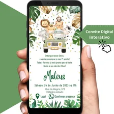 Convite Virtual Interativo Cor Verde-escuro Foto mini 1