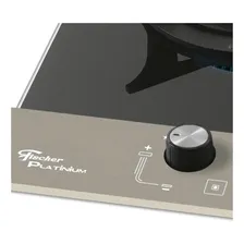 Cooktop 1 Boca A Gás Fischer Platinium Preto Bivolt Foto mini 3