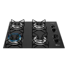 Cooktop 4 Bocas A Gás Fischer Fit Line Preto Bivolt Foto mini 3